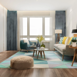 Inspirasi Desain Ruang Tamu Elegan dengan Lantai Keramik Bermotif Kayu