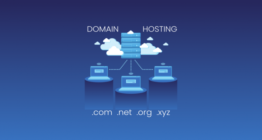 ilustrasi domain dan web hosting